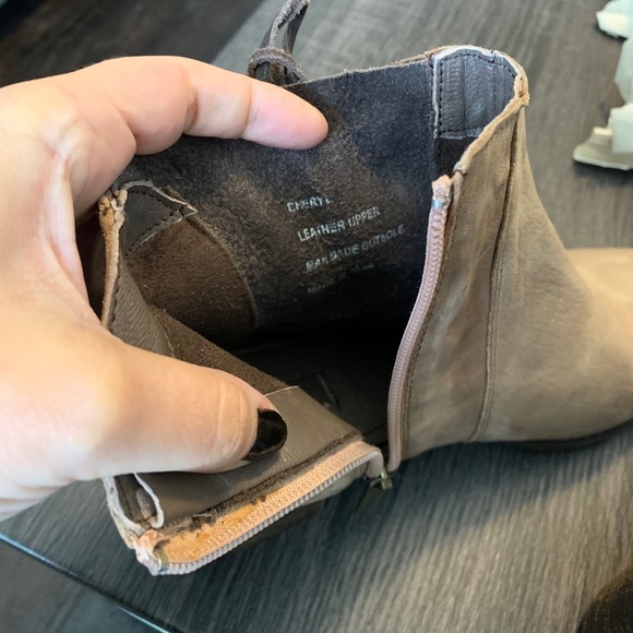 RAG & Co Light Brown Lace Up Zipper Booties 9 - Picture 7 of 11